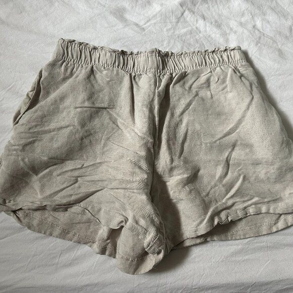 H&M Tan Linen Shorts with Elastic Waistband - Picture 1 of 1